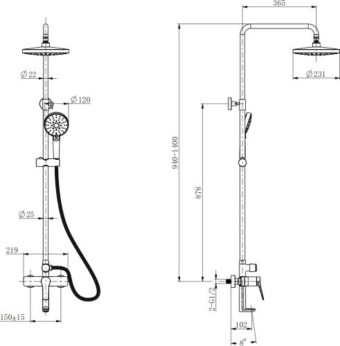 Комплект Акриловая ванна STWORKI Копенгаген KP19090 без опоры 190x90 см + Каркас 190 + Стойка Ларвик HWB0502-P01GD вороненая сталь в Георгиевске