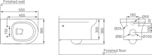 Унитаз подвесной STWORKI Хаммель HDC520WH с микролифтом в Георгиевске